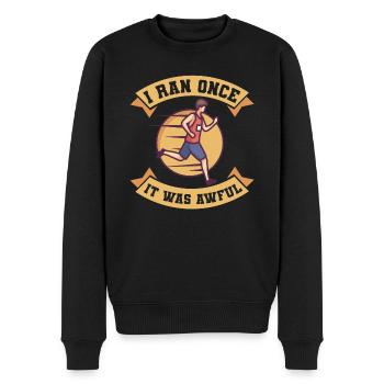Marathon I Ran Once It Was Awful Running - Men's Premium Organic Jumper - black - Front - Nico (187cm)