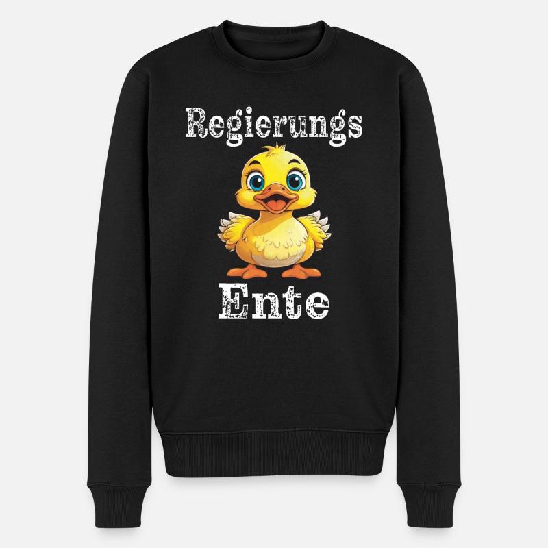 Regierungs Ente - Männer Premium Bio Pullover - Schwarz