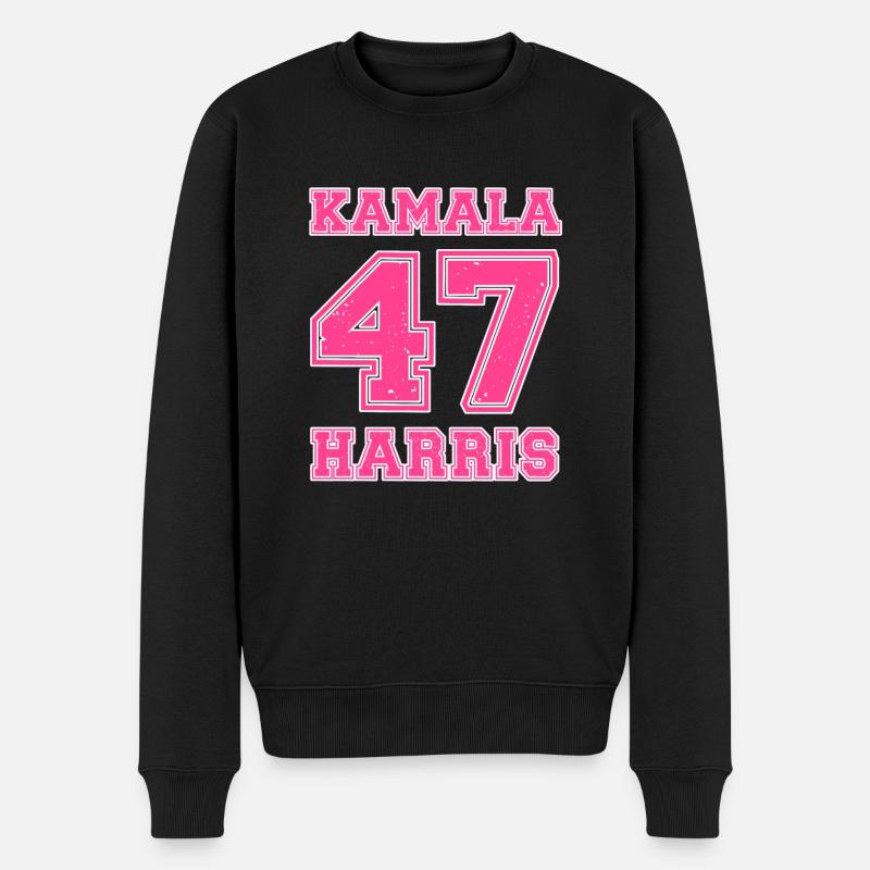 Kamala Harris 47. Präsidentin der USA - Männer Premium Bio Pullover - Schwarz