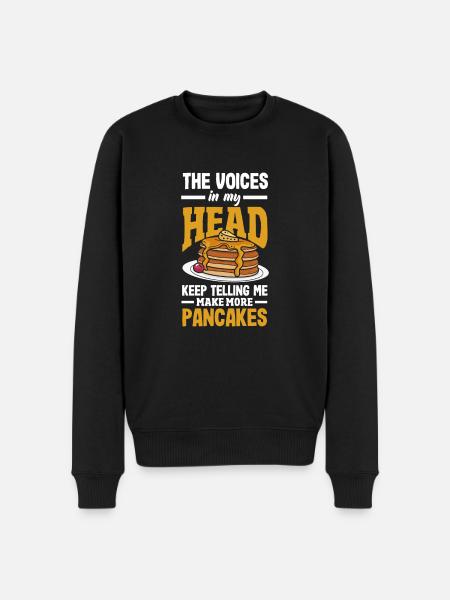 Funny Pancake Lover Gift - Men's Premium Organic Jumper - black