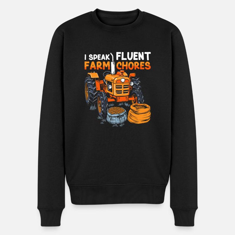 Landarbeiter - Männer Premium Bio Pullover - Schwarz
