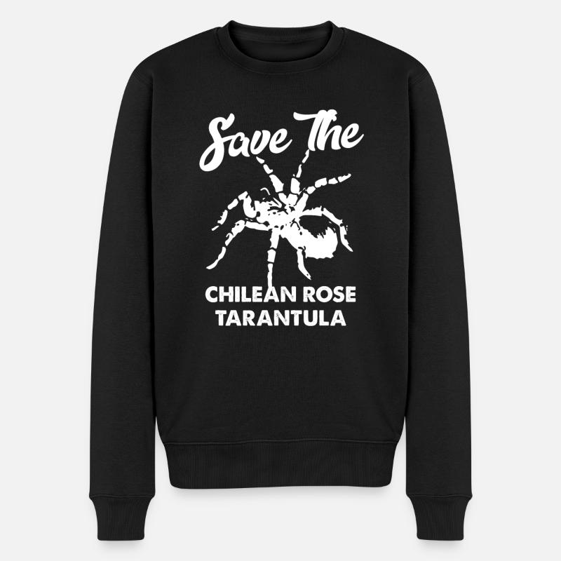 save the chilean tarantula Design for a tarantula - Männer Premium Bio Pullover - Schwarz
