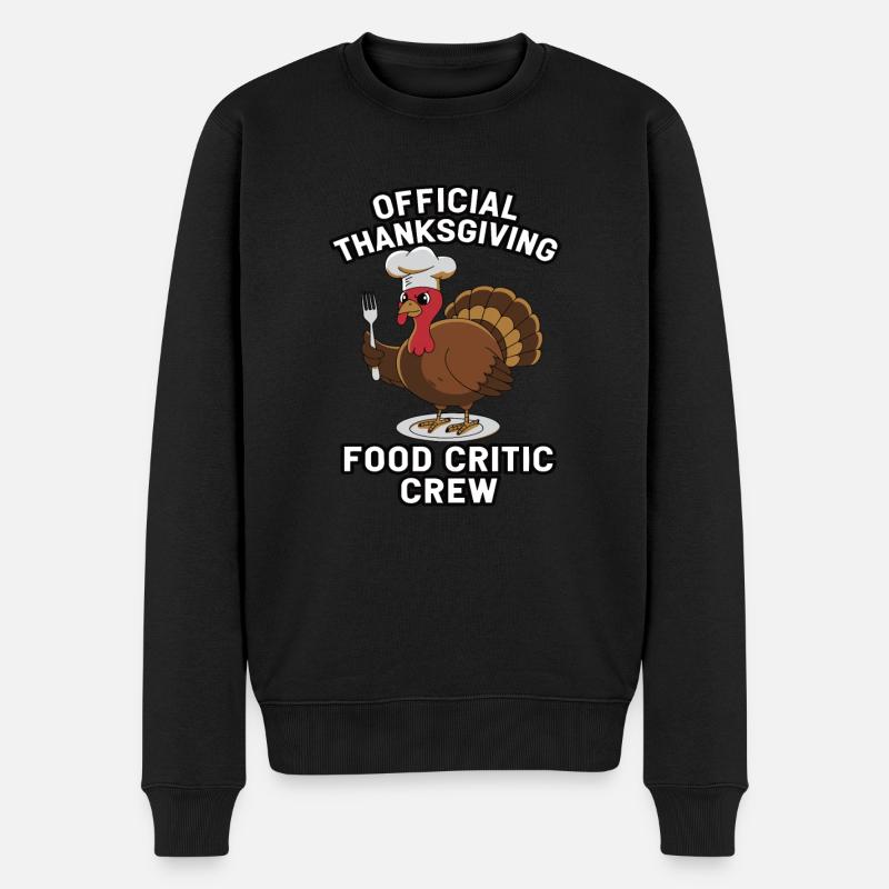 Dinde drôle de Thanksgiving - Pull Premium bio Homme - noir