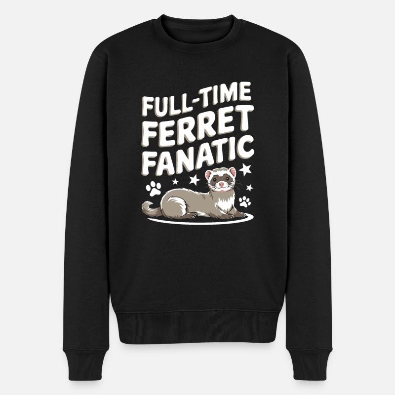 Frettchenbesitzer, Frettchenliebhaber, Süßes - Männer Premium Bio Pullover - Schwarz