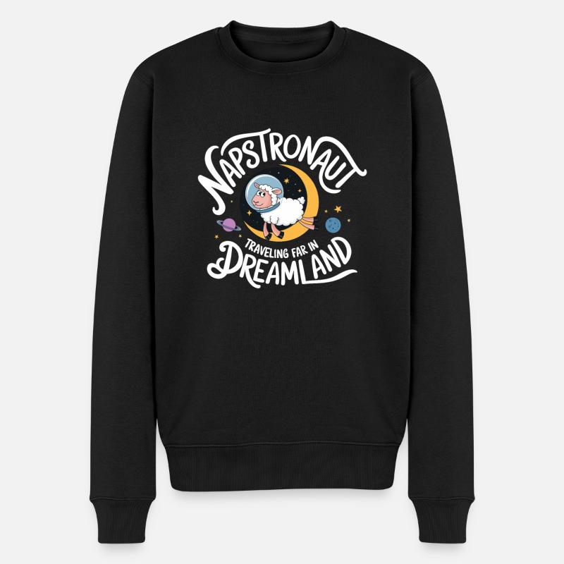 Witziger Schlaf Spruch - Männer Premium Bio Pullover - Schwarz