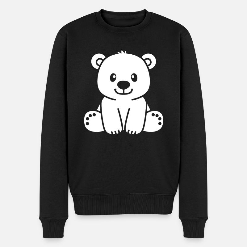 Eisbär - Männer Premium Bio Pullover - Schwarz