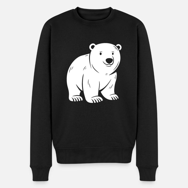 Eisbär - Männer Premium Bio Pullover - Schwarz