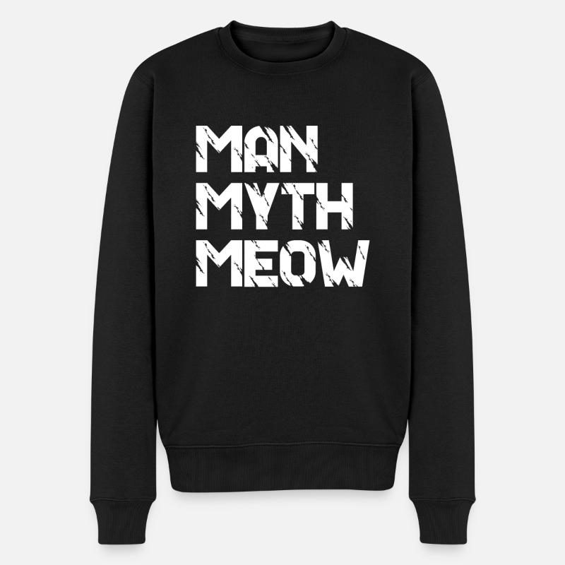 Cat Dad Gifts - Männer Premium Bio Pullover - Schwarz