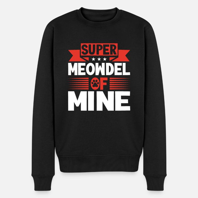 Cat Dad Gifts - Männer Premium Bio Pullover - Schwarz