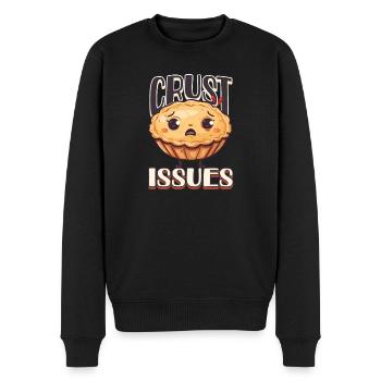 Bake Crust Issues - Men's Premium Organic Jumper - black - Front - Nico (187cm)