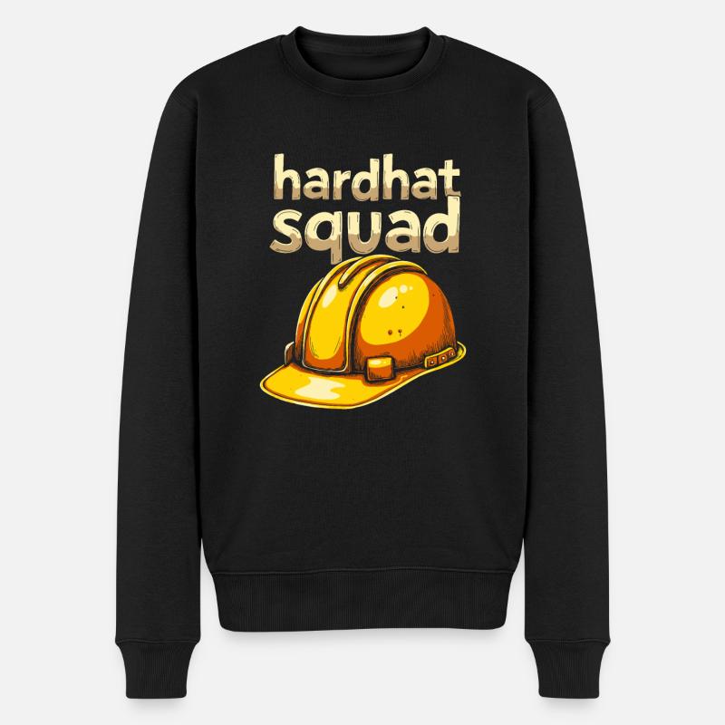 Bauarbeiter Kader - Männer Premium Bio Pullover - Schwarz