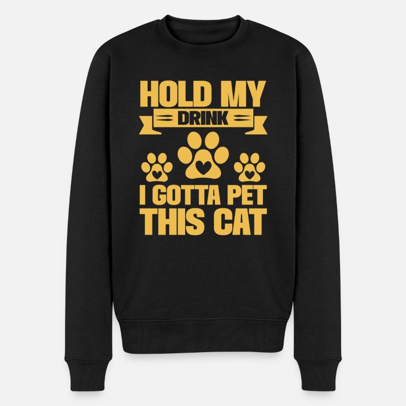 Cat Dad Gifts - Männer Premium Bio Pullover - Schwarz