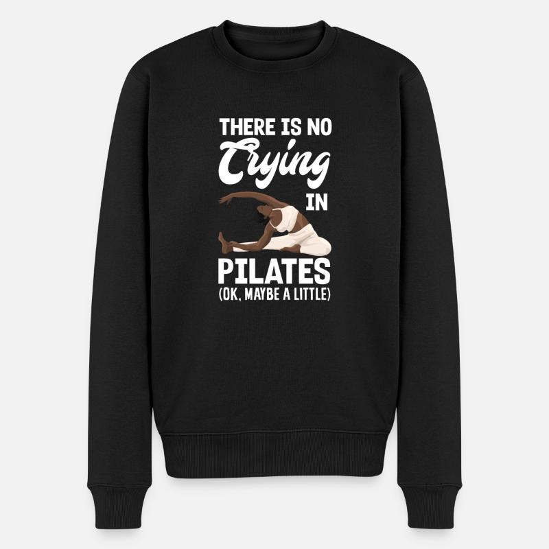 No crying during Pilates - Men's Premium Organic Jumper - black