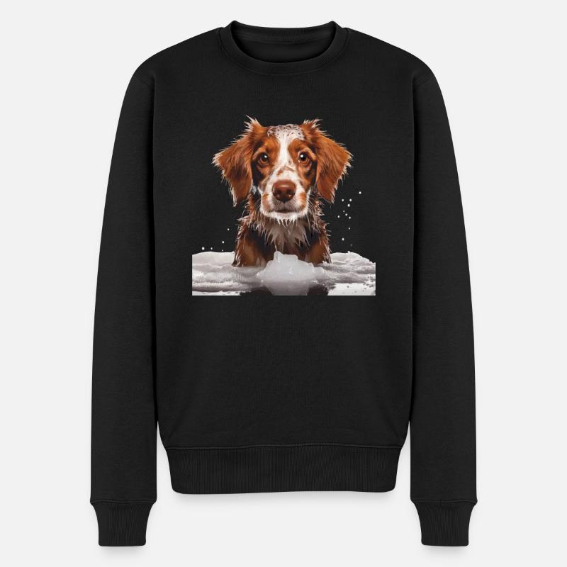 HUNDE WASCHSALON - Männer Premium Bio Pullover - Schwarz