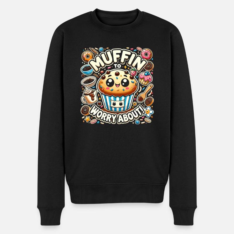 Muffin, um den man sich sorgen muss - Männer Premium Bio Pullover - Schwarz