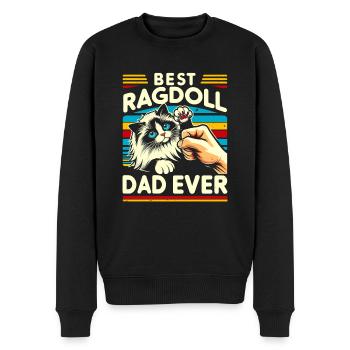 Bester Ragdoll Papa aller Zeiten Ragdolls Besitzer Katzenliebhaber - Männer Premium Bio Pullover - Schwarz - Vorne - Nico (187cm)