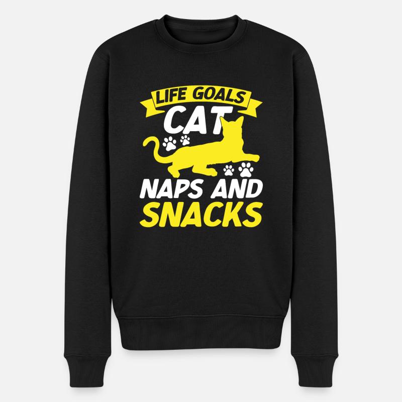 Cat Dad Gifts - Männer Premium Bio Pullover - Schwarz