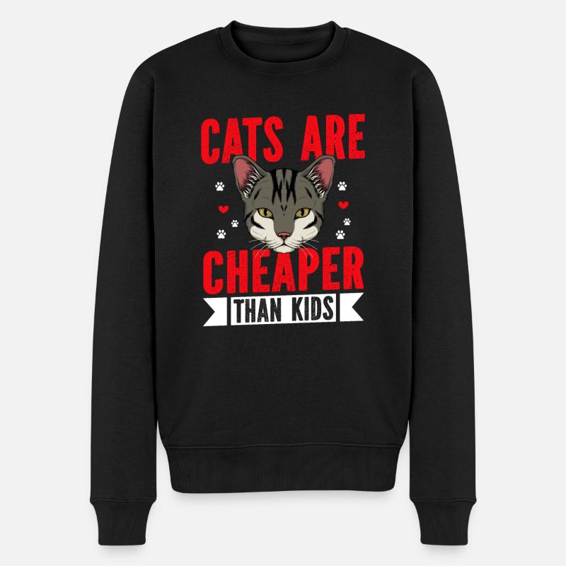 Cadeaux Chat Papa - Pull Premium bio Homme - noir