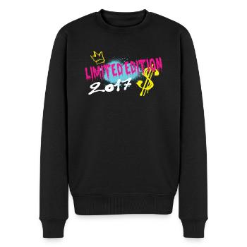 Limited Edition 2017 Geburtstag 2017 Geboren - Männer Premium Bio Pullover - Schwarz - Vorne - Nico (187cm)