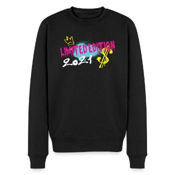 Limited Edition 2021 Geburtstag 2021 Geboren - Männer Premium Bio Pullover - Schwarz - Vorne - Nico (187cm)