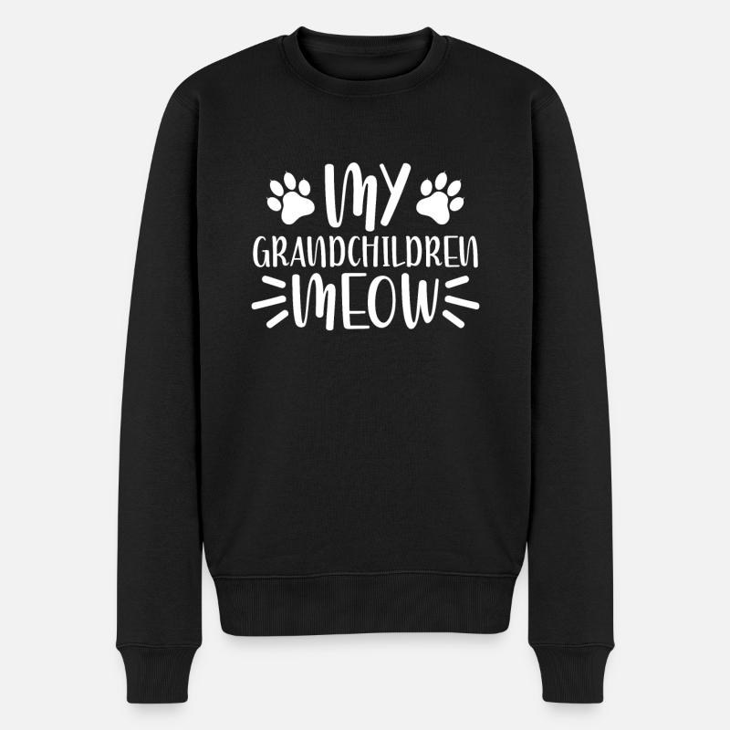 Cadeaux de grand-mère chat - Pull Premium bio Homme - noir