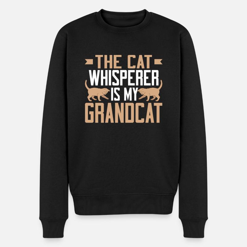 Cadeaux de grand-mère chat - Pull Premium bio Homme - noir