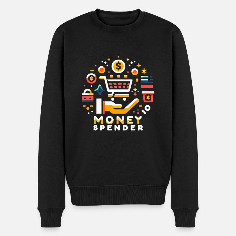 Money Spender 5 - Männer Premium Bio Pullover - Schwarz