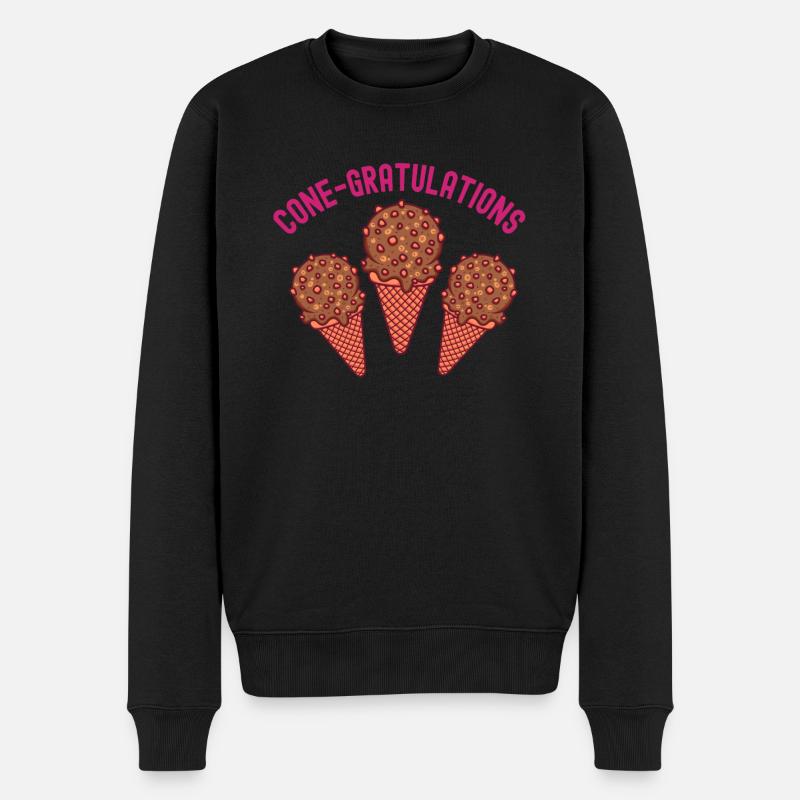 Sundae Cone-gratulations Crème Sucrée - Pull Premium bio Homme - noir