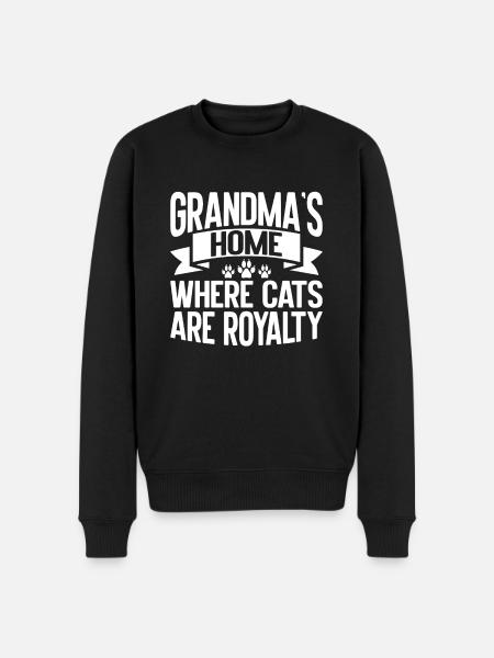 Cadeaux de grand-mère chat - Pull Premium bio Homme - noir