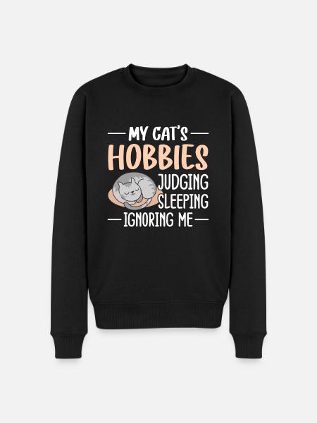 Funny cat saying - Men's Premium Organic Jumper - black