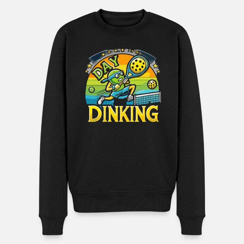 Day Dinking - Männer Premium Bio Pullover - Schwarz