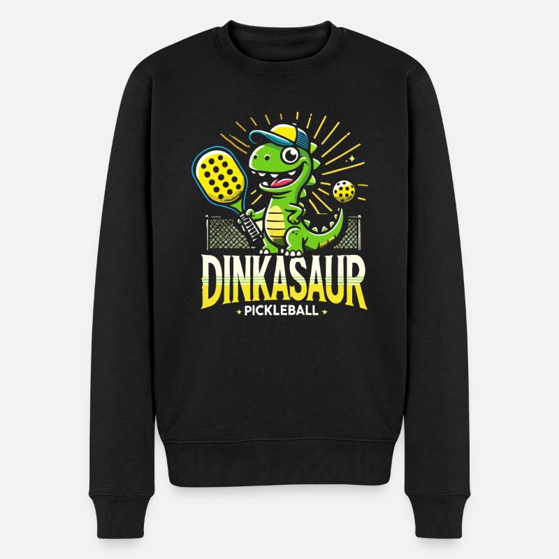 Dinkasaurier - Männer Premium Bio Pullover - Schwarz