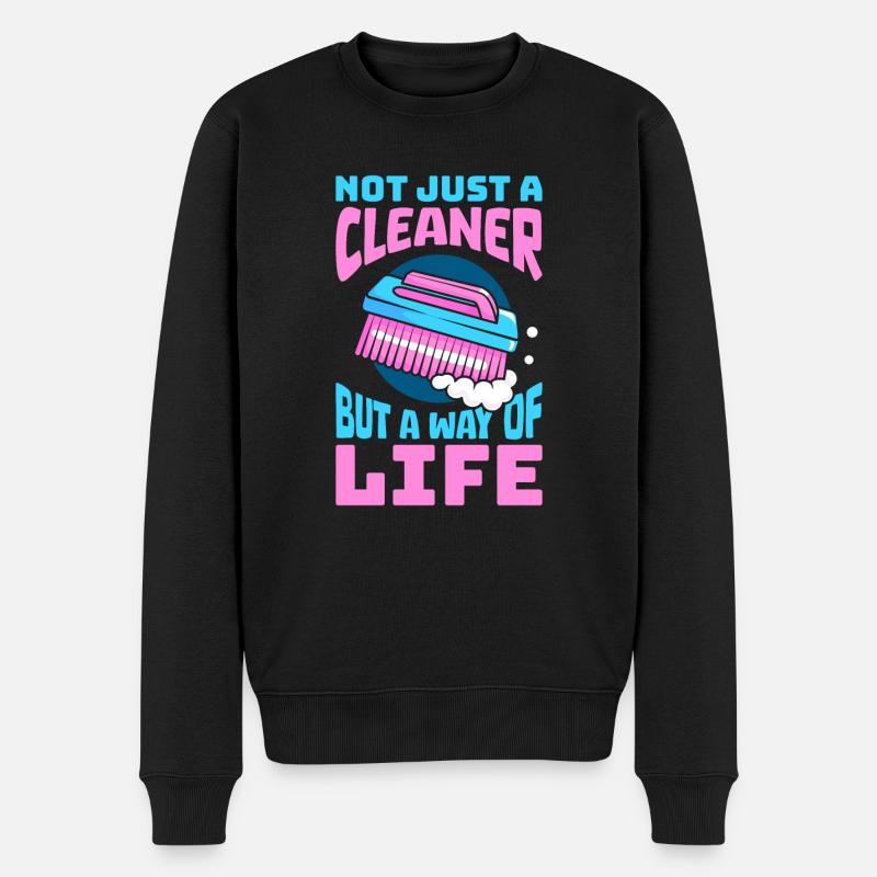 Reiniger - Männer Premium Bio Pullover - Schwarz