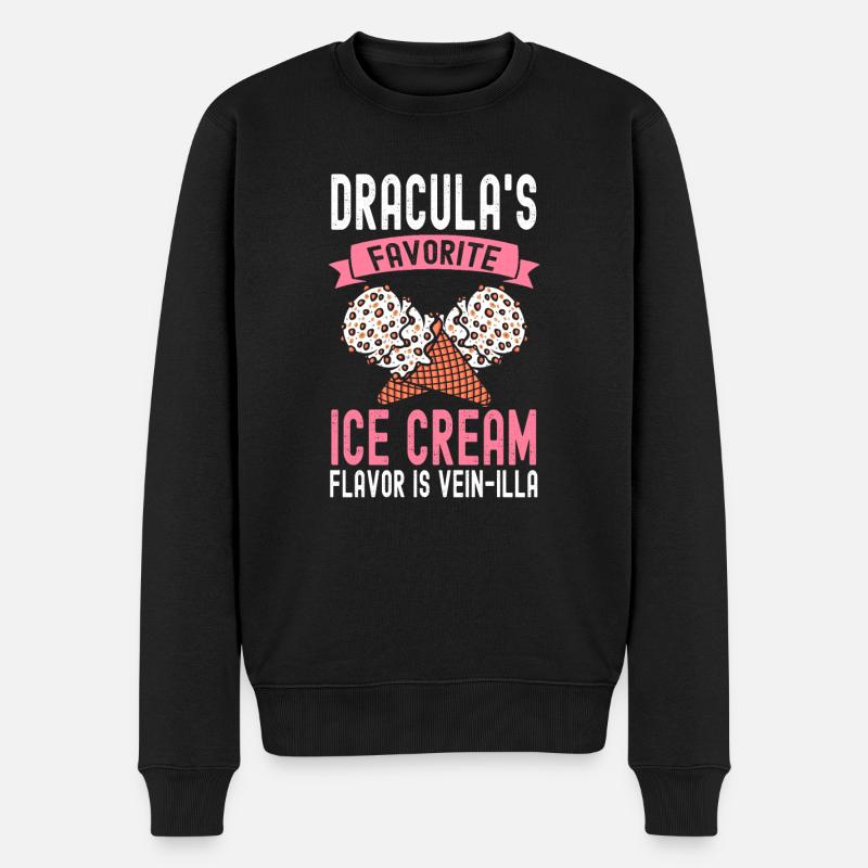 Draculas Lieblings-Venencreme - Männer Premium Bio Pullover - Schwarz