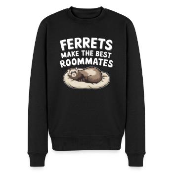 Propriétaire de furet, Amateur de furets, Bonbons - Pull Premium bio Homme - noir - Devant - Nico (187cm)