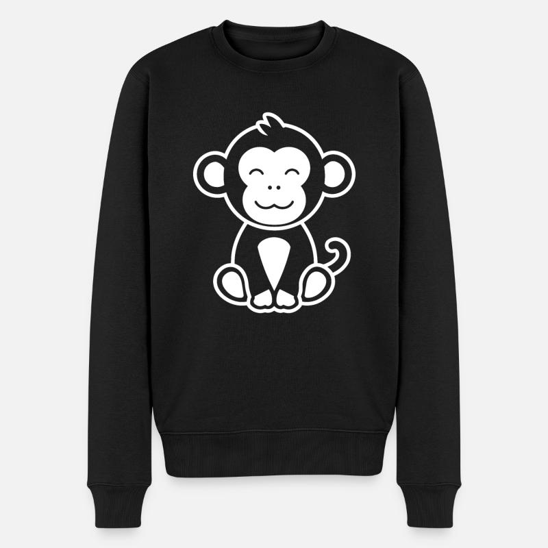 Singe babouin - Pull Premium bio Homme - noir