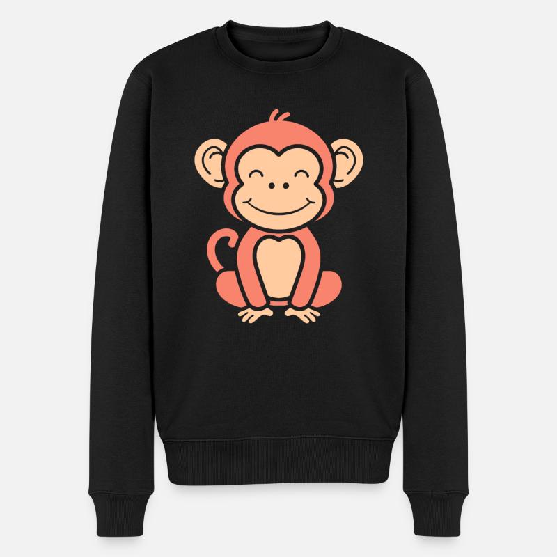 Singe babouin - Pull Premium bio Homme - noir