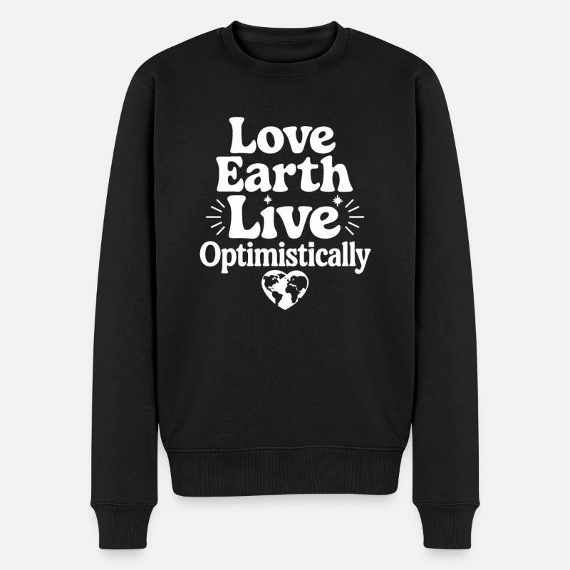 Optimisme climatique, Jour de la Terre, Durabilité - Pull Premium bio Homme - noir