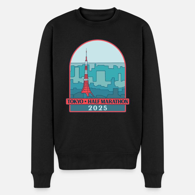 Tokyo - Semi-marathon – 2025 - Pull Premium bio Homme - noir