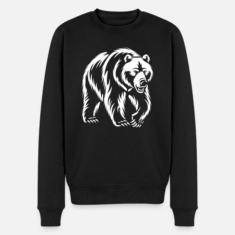 Grizzly petit ours - Pull Premium bio Homme - noir
