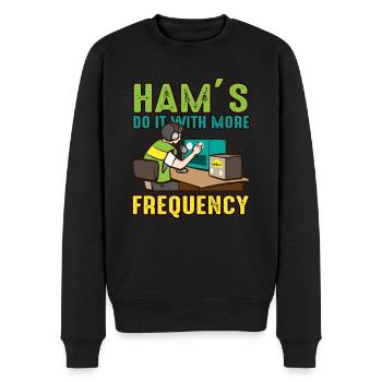 Radio Machen Sie es mit Frequenz Amateurfunk - Männer Premium Bio Pullover - Schwarz - Vorne - Nico (187cm)