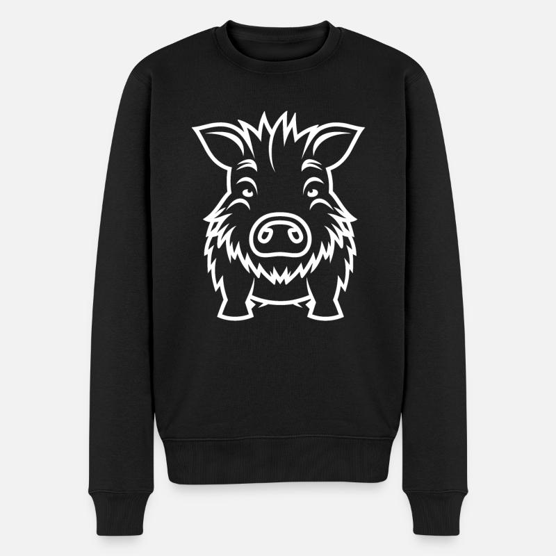 Cinghiale - Maglione ecologico premium da uomo - nero