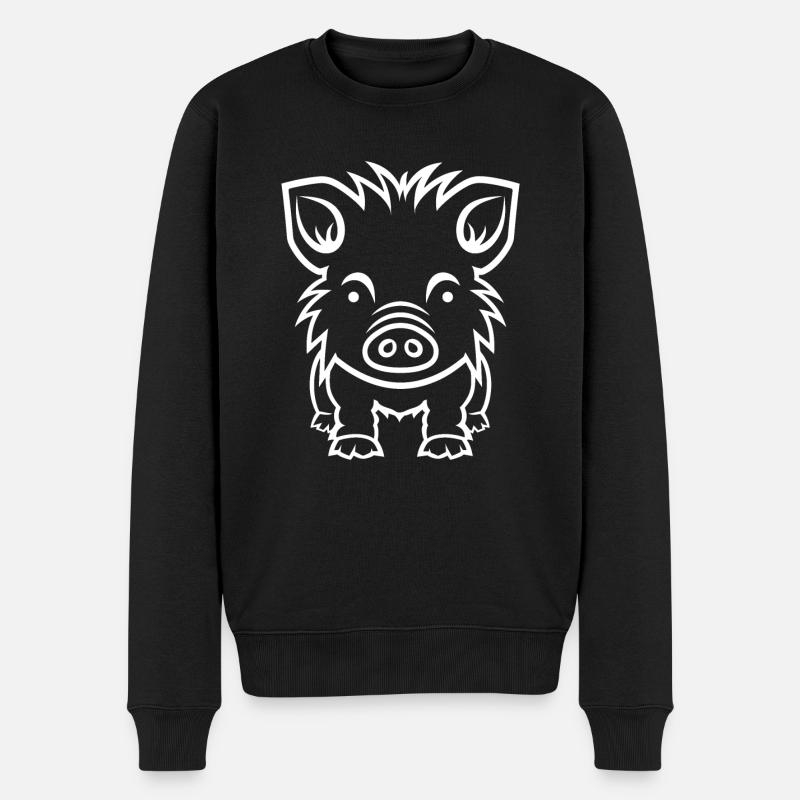 Sanglier - Pull Premium bio Homme - noir