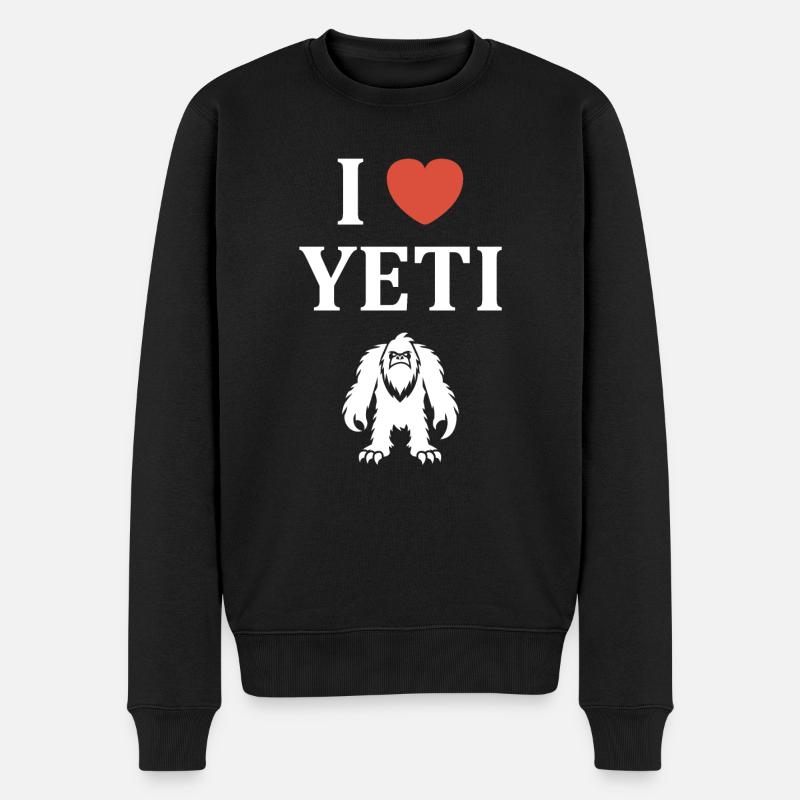 Yeti - Männer Premium Bio Pullover - Schwarz