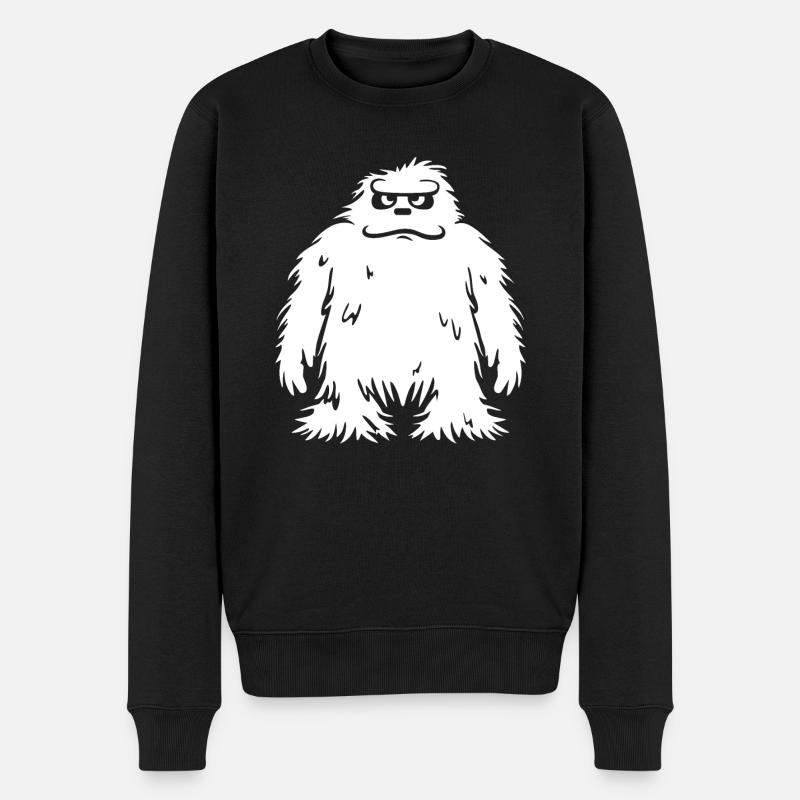 Yeti - Männer Premium Bio Pullover - Schwarz
