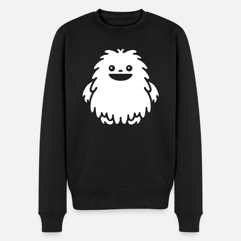 Yeti - Männer Premium Bio Pullover - Schwarz