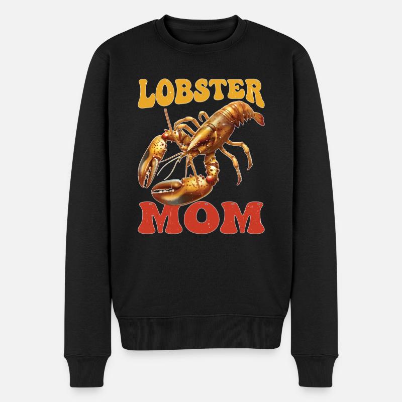 Lobster Mom - Männer Premium Bio Pullover - Schwarz