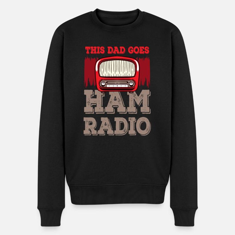 Amateurfunk Dieser Vater geht Amateurfunk - Männer Premium Bio Pullover - Schwarz