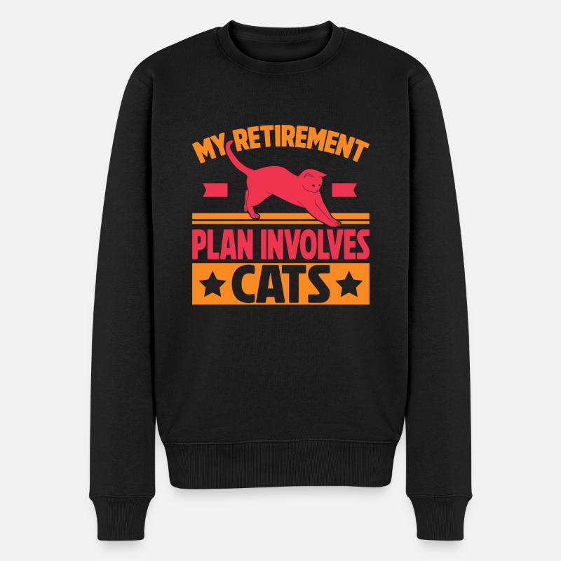 Cadeaux de grand-mère chat - Pull Premium bio Homme - noir