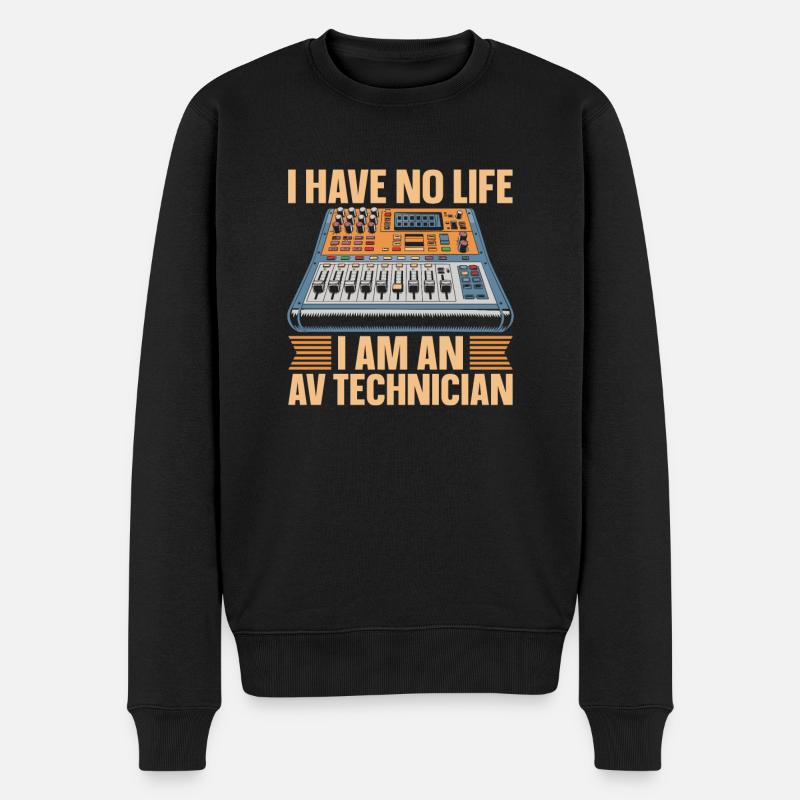 Av Techniker - Männer Premium Bio Pullover - Schwarz